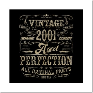 Classic 19th birthday gift Design for men women Vintage 2001 Posters and Art